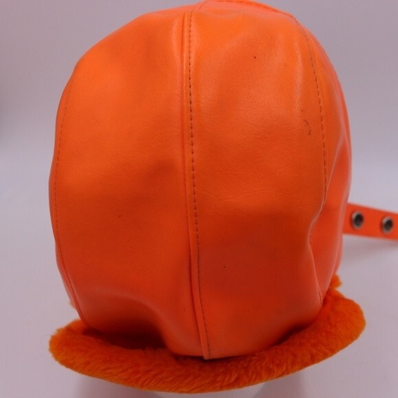 Vintage YR Bright Orange Hunting Visible Florescent Orange Trapper Hat LG - Picture 3 of 9
